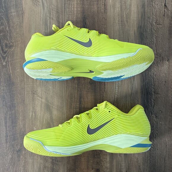 Nike Court Air Zoom Vapor 12 Premium HC Men Size 13 Tennis Shoe Volt HF7827-300 main image 5